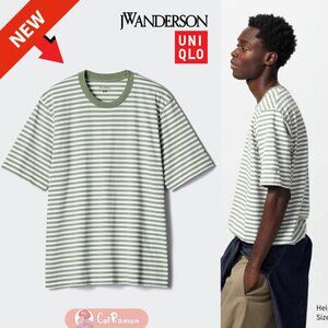 JW Anderson X UNIQLO Striped T-Shirt - Size S - 2025 SS Collection - Green